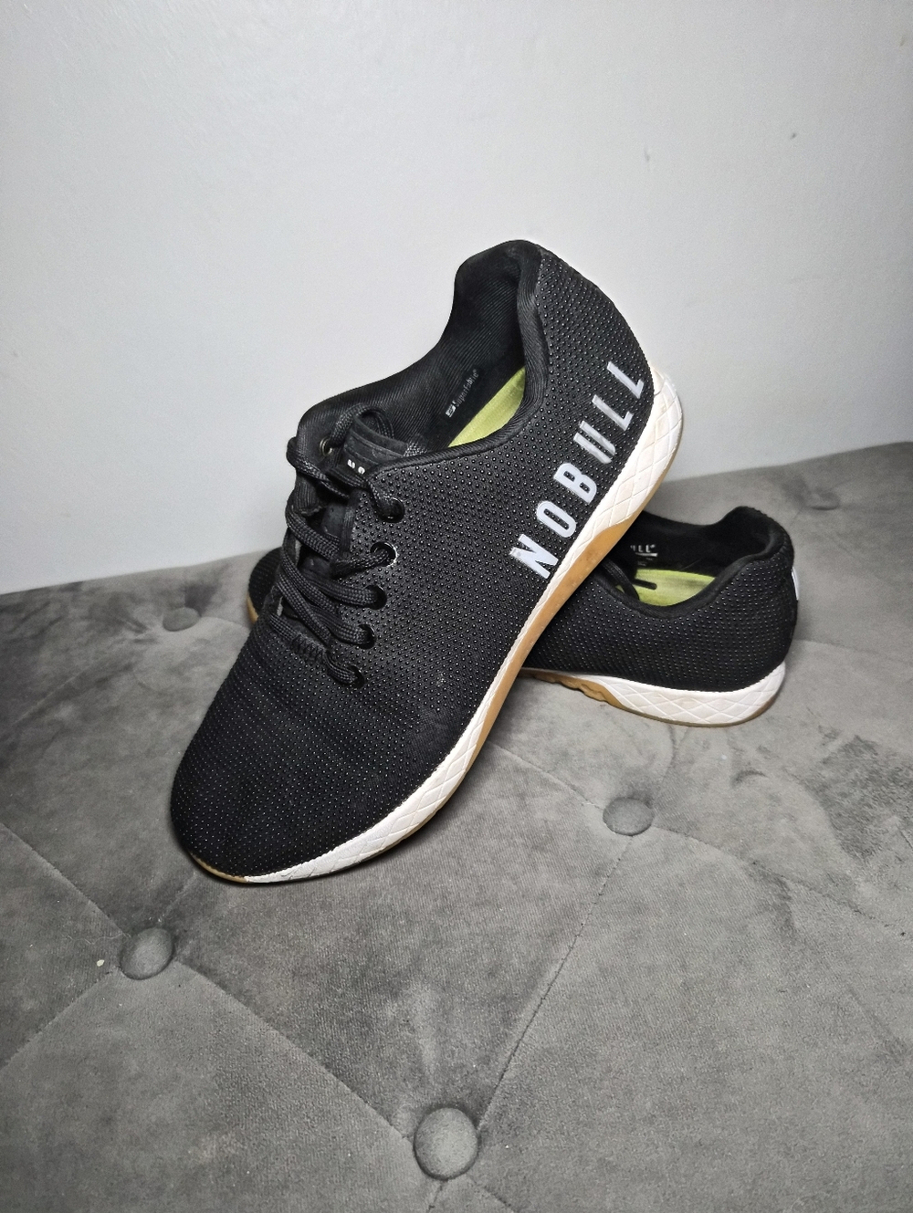 NOBULL Black Athletic Training Shoes with White/Gum Sole